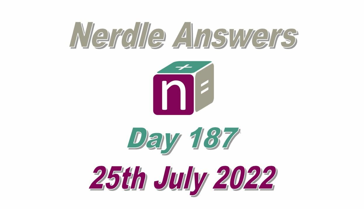 Daily Nerdle 187 - July 25th, 2022