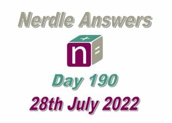 Daily Nerdle 190 - July 28th, 2022