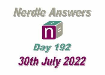 Daily Nerdle 192 - July 30th, 2022