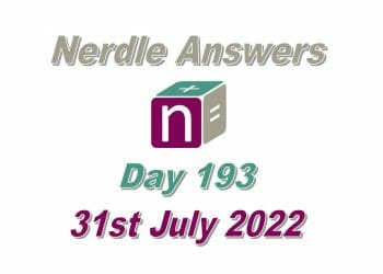 Daily Nerdle 193 - July 31st, 2022