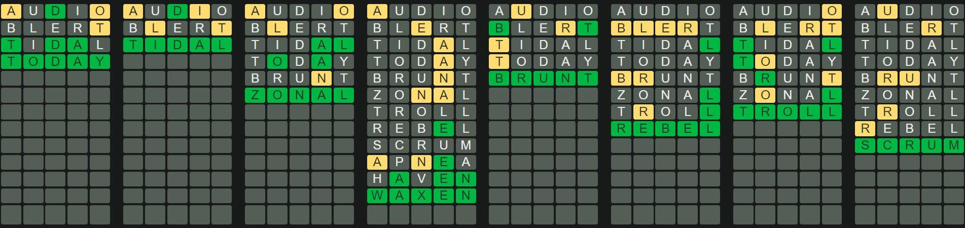 Daily Octordle 165 Answer - July 8th 2022