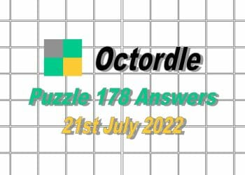Daily Octordle 178 - 21st July 2022