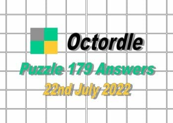 Daily Octordle 179 - 22nd July 2022