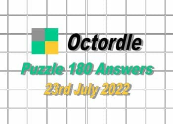 Daily Octordle 180 - 23rd July 2022