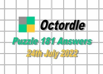 Daily Octordle 181 - 24th July 2022