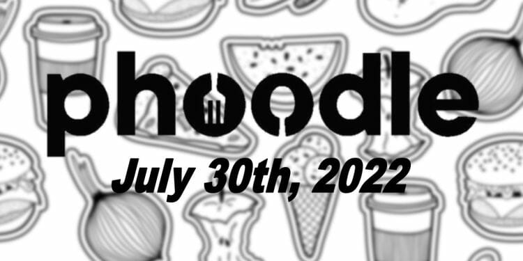 Daily Phoodle - 30th July 2022