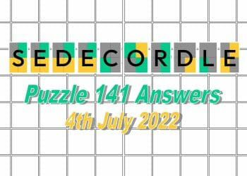 Daily Sedecordle 141 - 4th July 2022
