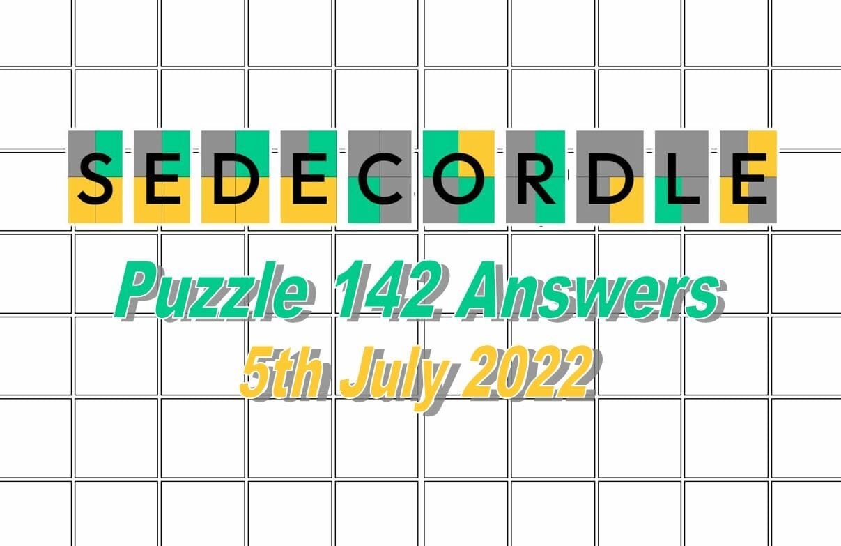 Daily Sedecordle 142 - 5th July 2022