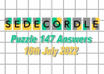 Daily Sedecordle 147 - 10th July 2022