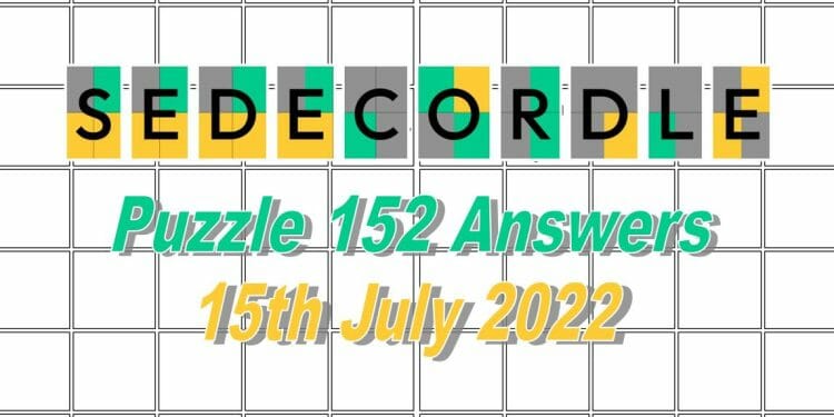 Daily Sedecordle 152 - 15th July 2022