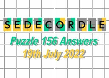 Daily Sedecordle 156 - 19th July 2022