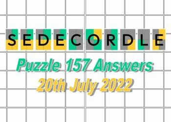 Daily Sedecordle 157 - 20th July 2022
