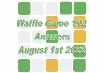 Daily Waffle - August 1st 2022
