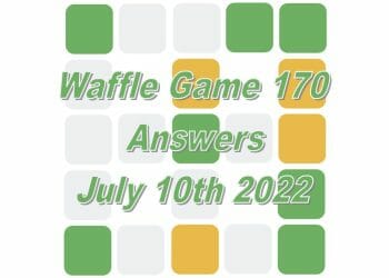 Daily Waffle Game - July 10th 2022