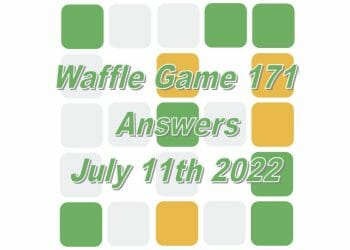 Daily Waffle Game - July 11th 2022