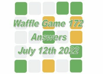 Daily Waffle Game - July 12th 2022