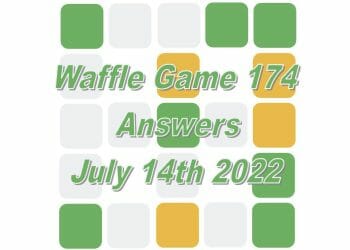 Daily Waffle Game - July 14th 2022