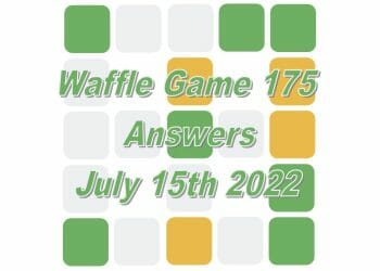 Daily Waffle Game - July 15th 2022