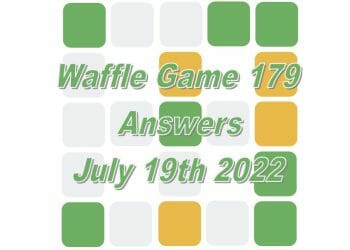 Daily Waffle Game - July 19th 2022