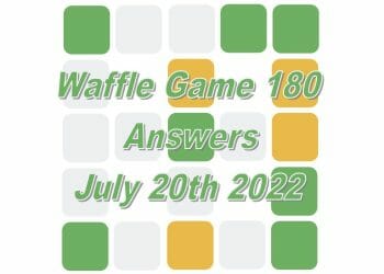 Daily Waffle Game - July 20th 2022