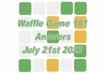 Daily Waffle Game - July 21st 2022
