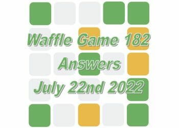Daily Waffle Game - July 22nd 2022