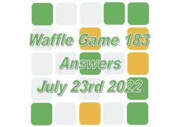 Daily Waffle Game - July 23rd 2022