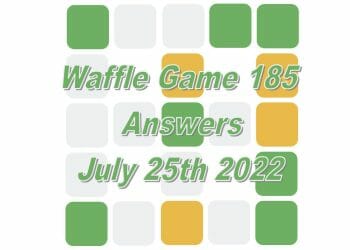 Daily Waffle Game - July 25th 2022