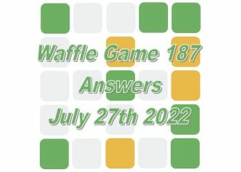 Daily Waffle Game - July 27th 2022