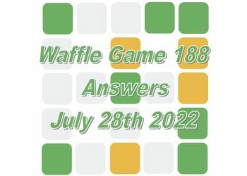 Daily Waffle Game - July 28th 2022