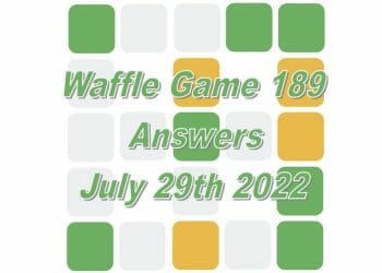 Daily Waffle Game - July 29th 2022