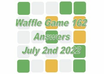 Daily Waffle Game - July 2nd 2022