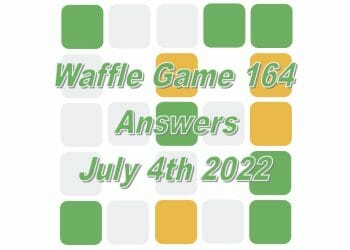 Daily Waffle Game - July 4th 2022