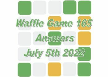 Daily Waffle Game - July 5th 2022