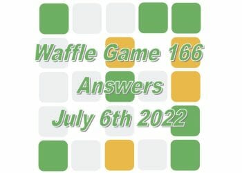 Daily Waffle Game - July 6th 2022