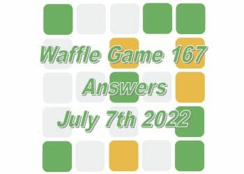 Daily Waffle Game - July 7th 2022