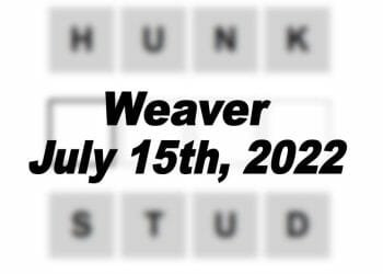 Daily Weaver Answers - 15th July 2022