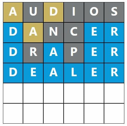 Daily Word Hurdle #351 Morning Answer - 13th July 2022
