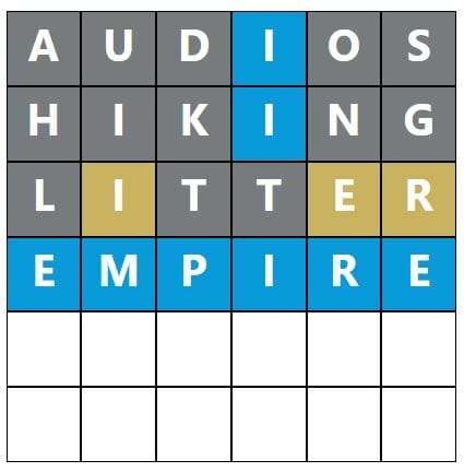 Daily Word Hurdle #360 Afternoon Answer - 17th July 2022