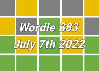 Daily Wordle 383 - July 7th 2022