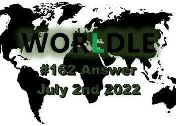Daily Worldle 162 - July 2nd 2022