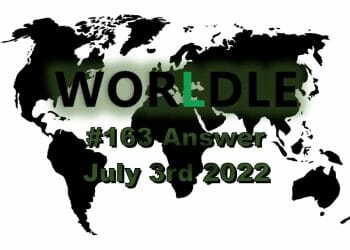 Daily Worldle 163 - July 3rd 2022