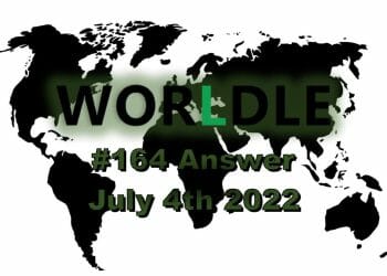 Daily Worldle 164 - July 4th 2022