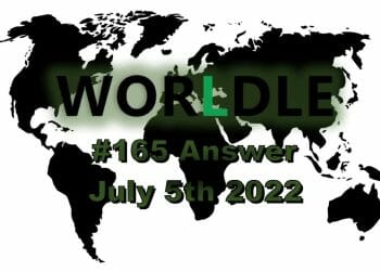 Daily Worldle 165 - July 5th 2022