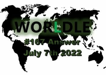 Daily Worldle 167 - July 7th 2022