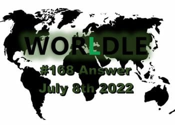 Daily Worldle 168 - July 8th 2022