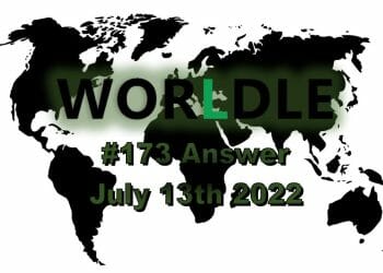 Daily Worldle 173 - July 13th 2022