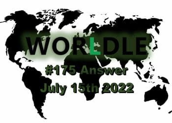 Daily Worldle 175 - July 15th 2022