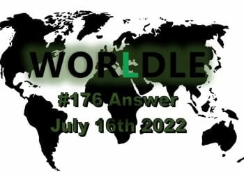 Daily Worldle 176 - July 16th 2022