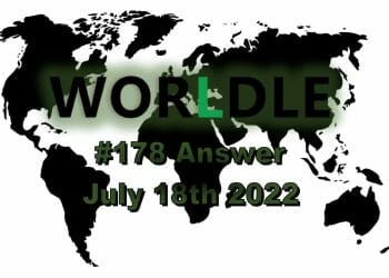 Daily Worldle 178 - July 18th 2022